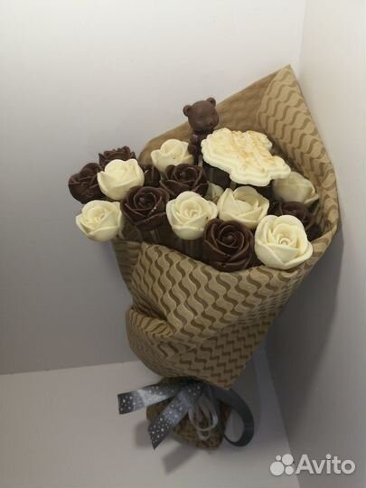 Подарок Учителю. Шоколадные розы и конфеты