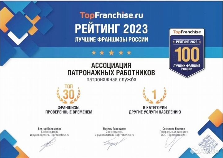 Патронажный бизнес / Бизнес в твоем городе