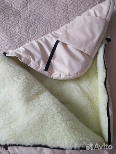 Конверт на овчине в коляску, люльку, переноску