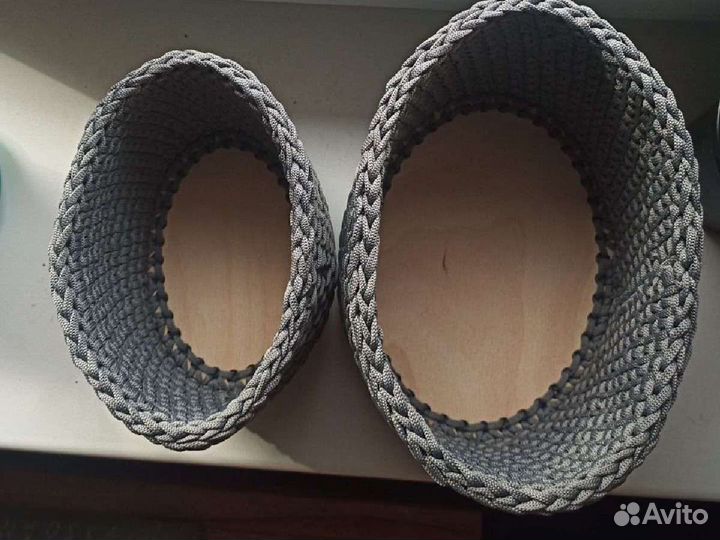 Корзина интерьерная серая