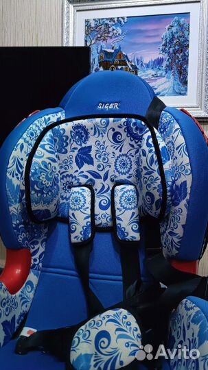 Детское авто кресло siger ART (Гжель)