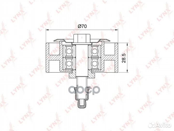 Ролик обводной приводного ремня PB7244 lynxauto