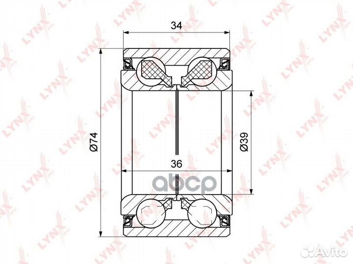 Подшипник ступ.hyundai elantra XD/lantra/matrix