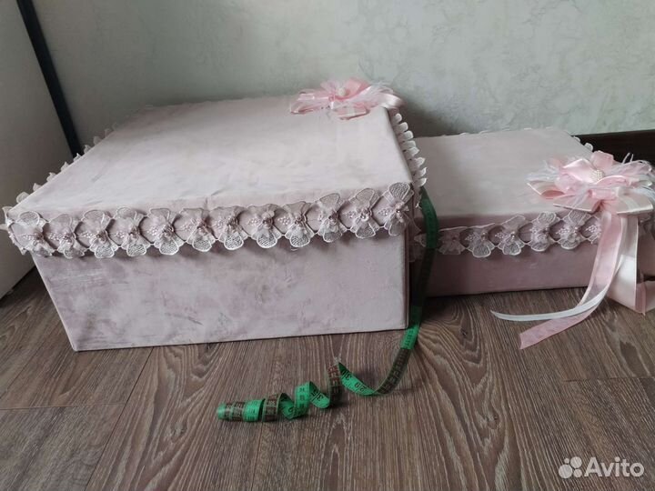 Коробки свадебные бархат