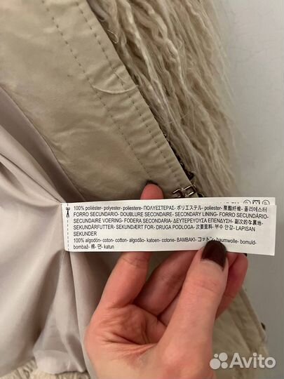 Стильный меховой жакет Zara, размер S