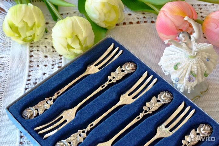 Десертные вилки. Десертные ложки.Серебрение.Antiko