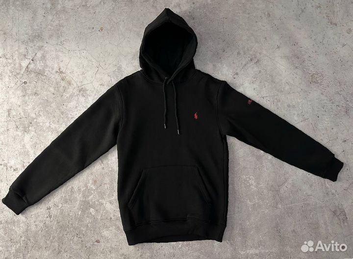 Толстовка Polo Ralph Lauren черная флисовая