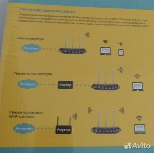 Wi-Fi роутер TP-Link Archer C20 V5.0 Новый Упаковк
