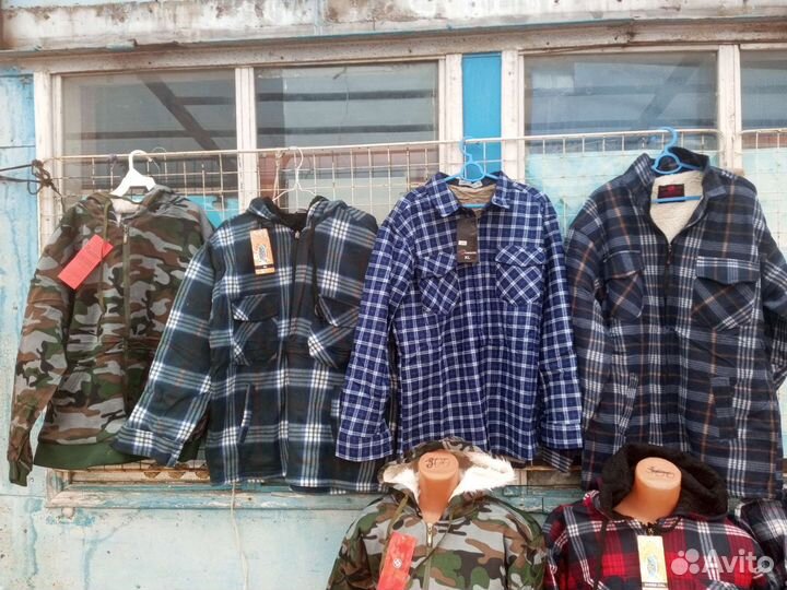 Рубашка мужская теплая на меху, новая