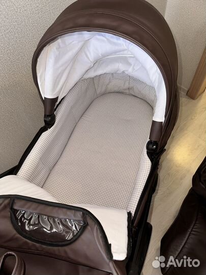 Коляска verdi mocca 3 в 1 эко кожа