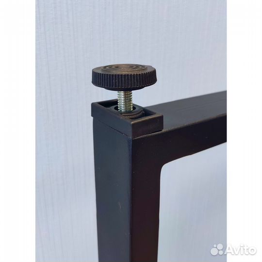 Подстолье для стола лофт О-образное 82х55 40х20 мм черное металлическое (ножки регулируются)