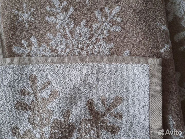 Махровое полотенце 50х90 со льном