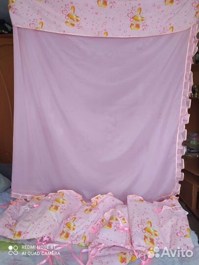 Бортики в кроватку и балдахин