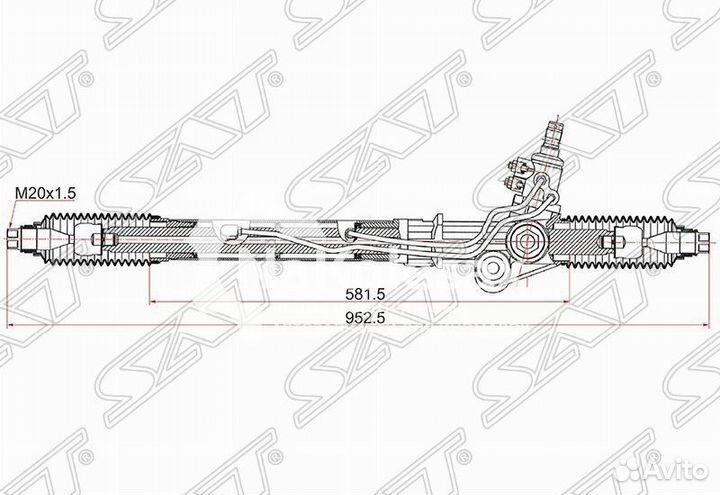 Рейка рулевая Toyota Land Cruiser Prado 96-02 RHD