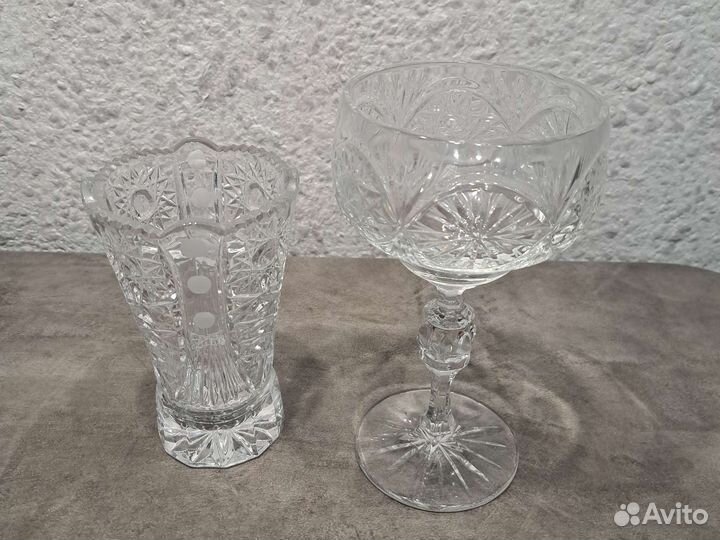 Ваза хрустальная