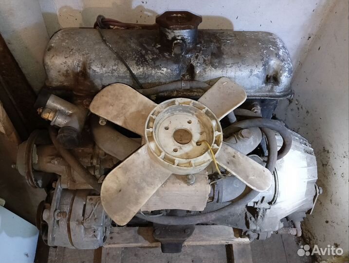 Двигатель с навесным. Москвич 412. пробег 15 т. Км
