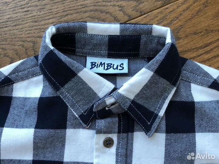 Рубашка клетка для мальчика байховая Bimbus
