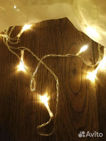 Гирлянда штора 3х3 тёплый свет