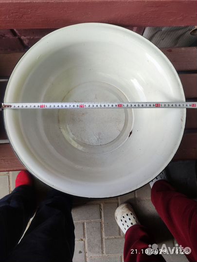 Эмалированный таз