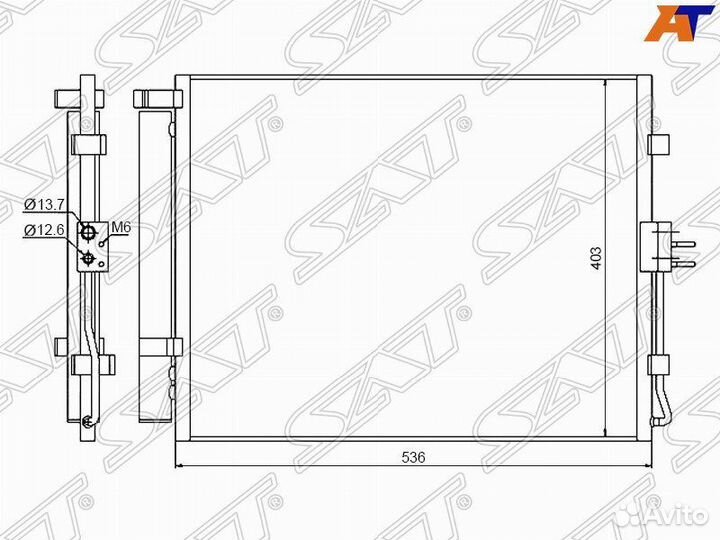Радиатор Kia Soul 2009- stka153940