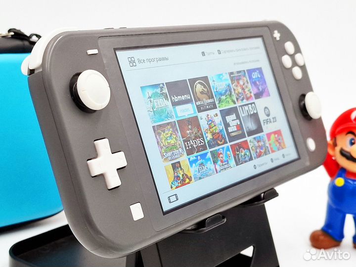 Nintendo Switch Lite Cерый + чехол + любые игры