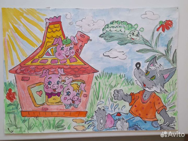 Рисунок спорт.семьяА3 поделка достав Лен.р