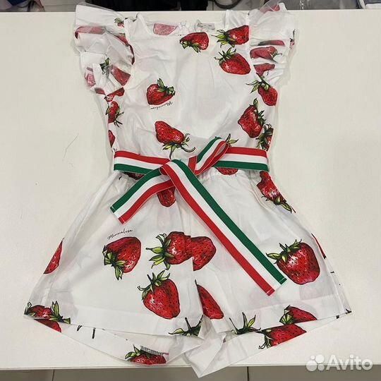 Комбинезон для девочки Monnalisa и сумка клубника