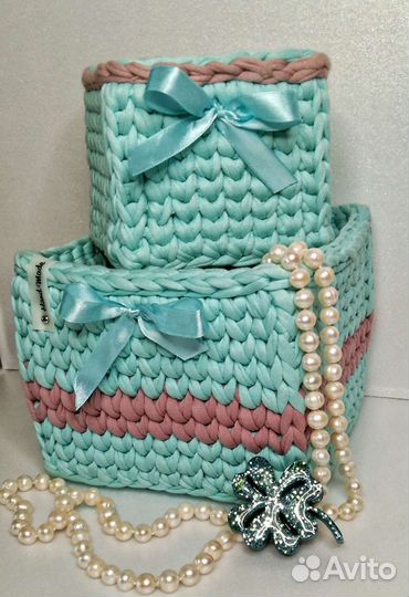 Вязанные корзины