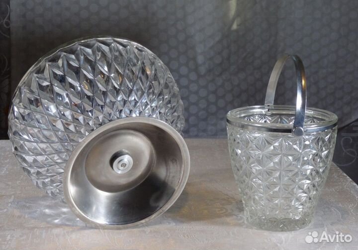 Хрустальная конфетница ваза с ободком СССР