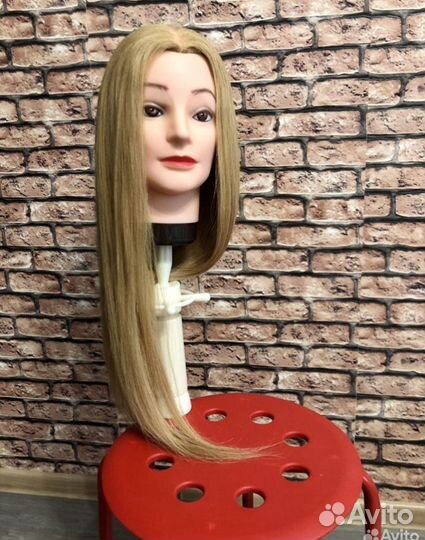 Голова манекен натуральные волосы