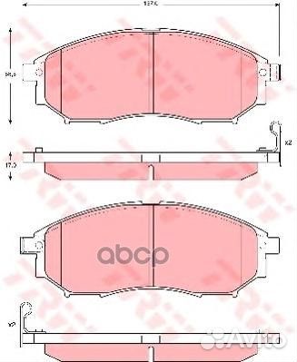Колодки передние nissan murano (Z50, Z51), nava