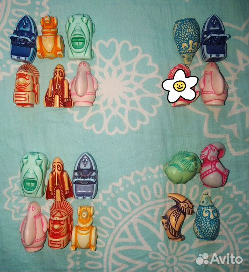 Игрушки из киндера пингвины дино бегемоты