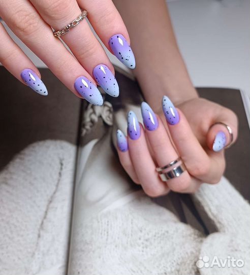 Маникюр гель-лак наращивание педикюр