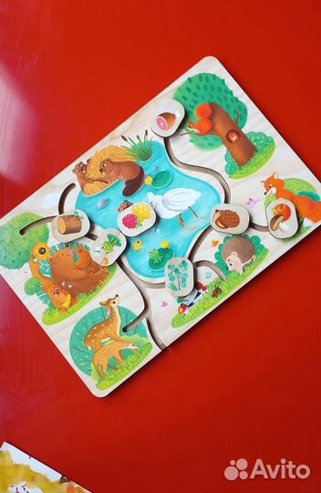 Игрушки пакетом из дерева состояние отличное