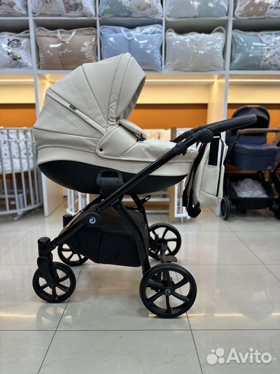 Коляска TutIs Nanni 2023 эко кожа молочный