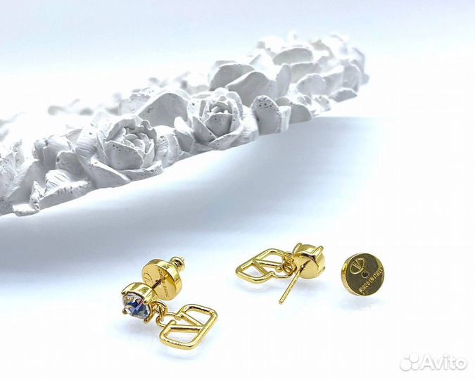 Серьги valentino 2 cm