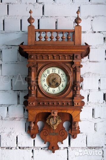 Gustav Becker. Старинные настенные часы, 1898 г