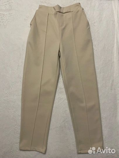 Зимние брюки-карандаш на резинке 46р