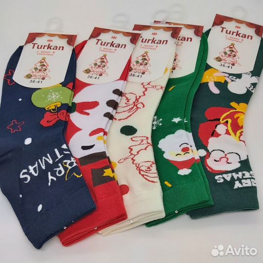 Новогодние носки женские