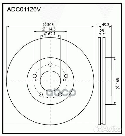 Диск тормозной перед toyota camry ASV7# GSV