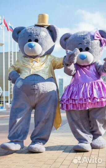 Поздравление мишки Тедди, ростовая кукла