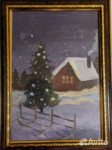 Зимний пейзаж. Домик