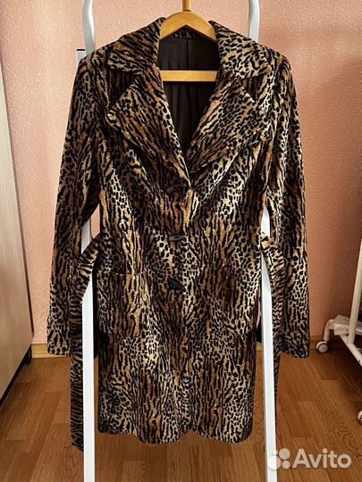 Леопардовое пальто