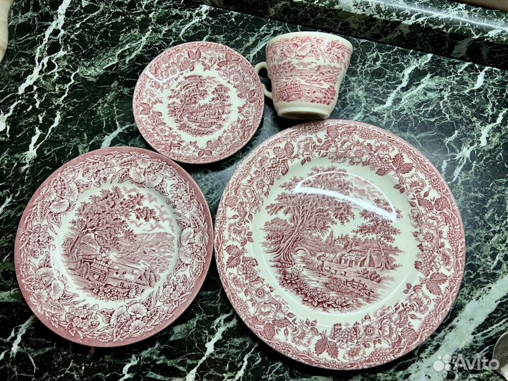 Трио и пары чайные Англия «Телега»