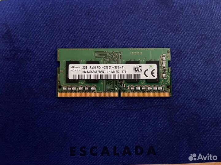Оперативная память sodimm DDR4 2Gb Hynix