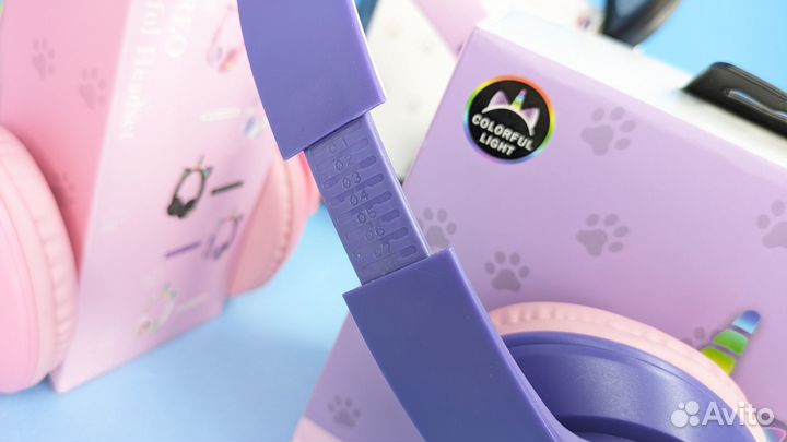 Наушники беспроводные Единорог + ушки детские