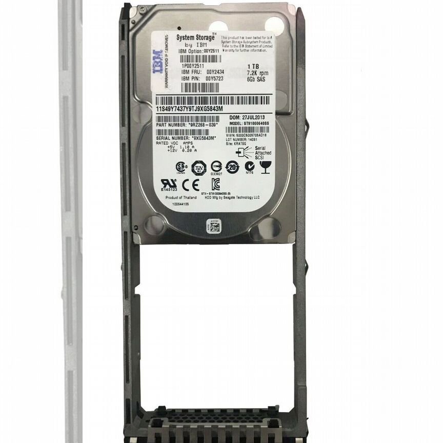 [00Y2434] Жесткий Диск Ibm 1tb 00y5723 Sas 2,5 00y2434