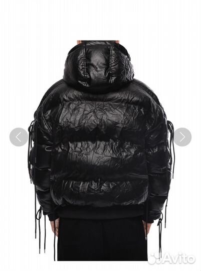 Leather puffer jacket пуховик marcelo miracles