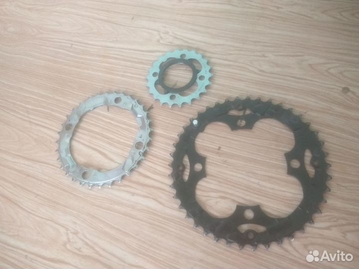 Звезда shimano 42T, 32T, 22T