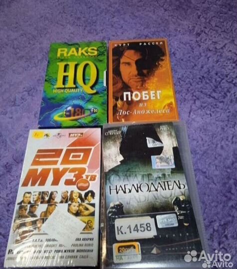 Видеокассеты с фильмами и музыкой. Цена за всё